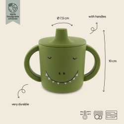 Tasse Gobelet d'apprentissage en silicone - Dino