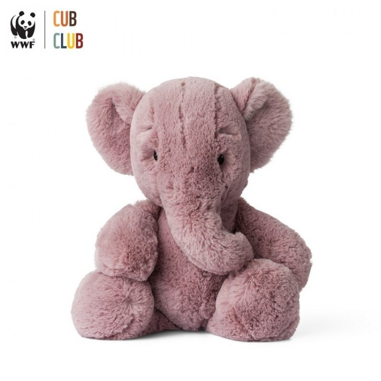 Peluche ultra-douce Ebu l'éléphant rose 29cm