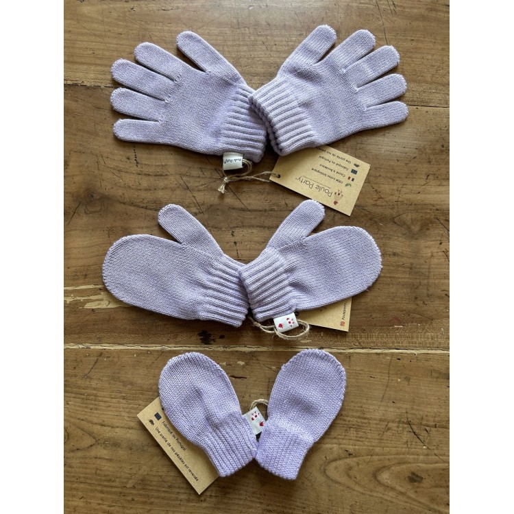 Moufles et gants en coton bio