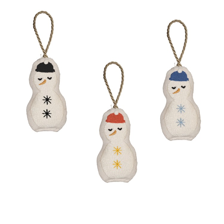 3 sujets de Noël en tissu à suspendre 3 sujets de Noël en tissu à suspendre