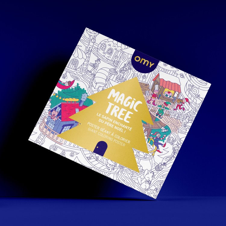 Poster géant à colorier Noël - Magic tree Poster géant à colorier Noël - Magic tree