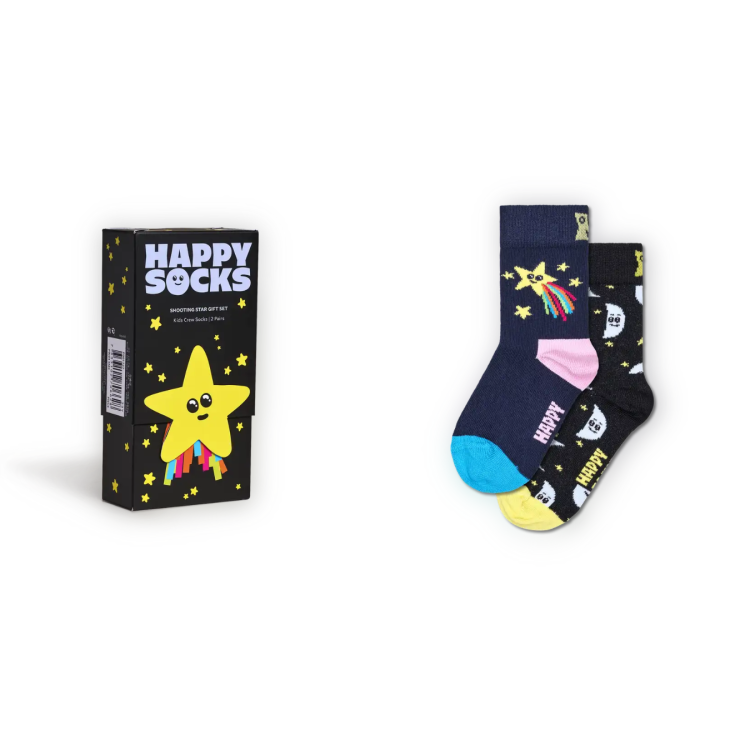 Coffret 2 paires de chaussettes Noël "Etoile filante"