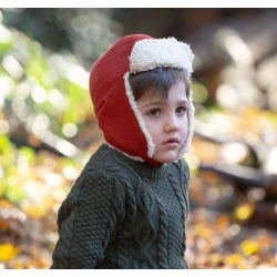 Casquette confort velours et sherpa