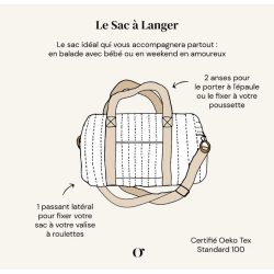 Grand sac à langer matelassé