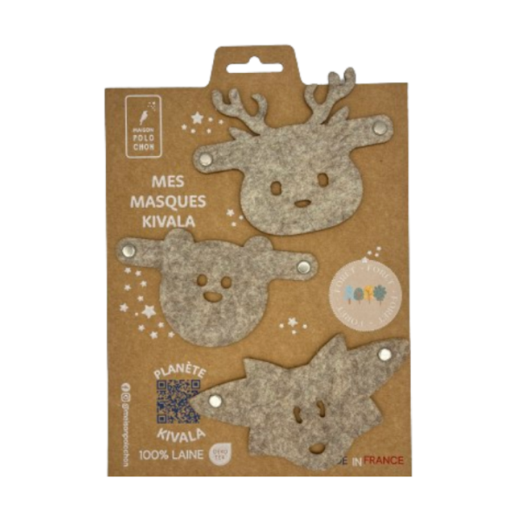 Kivala kit 3 masques - Forêt Kivala kit 3 masques - Forêt