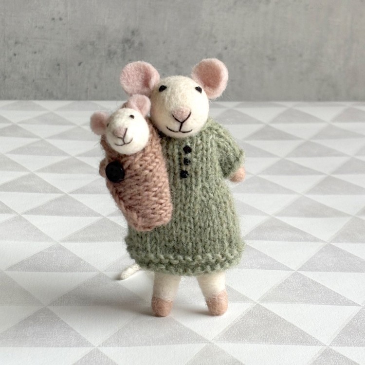 Figurine en feutrine - Famille souris Figurine en feutrine - Famille souris