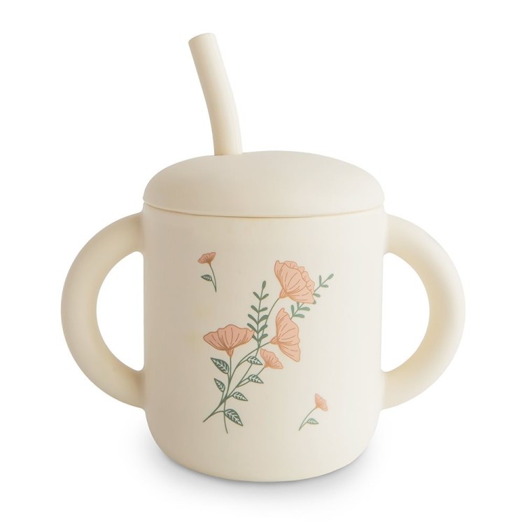 Tasse avec paille en silicone Tasse avec paille en silicone