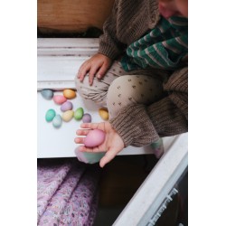 Oeufs en bois colorés - Happy Eggs