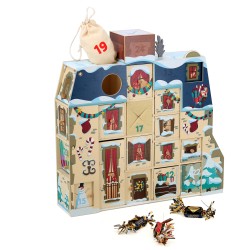 Calendrier de l’avent en bois - Maison à remplir