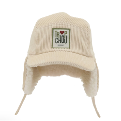 Chapka en velours, doublée sherpa