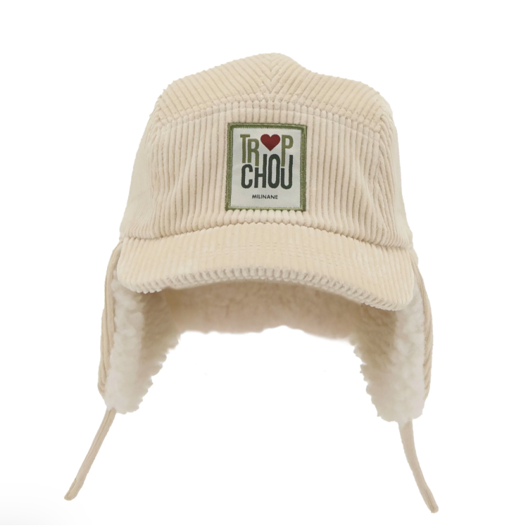 Chapka en velours, doublée sherpa