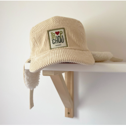 Chapka en velours, doublée sherpa