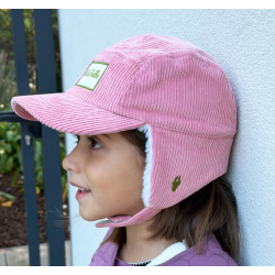 Chapka en velours, doublée sherpa