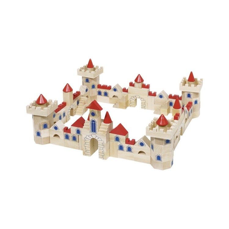 Jeu de construction château en bois massif