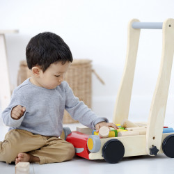 Chariot de marche et jeu de construction