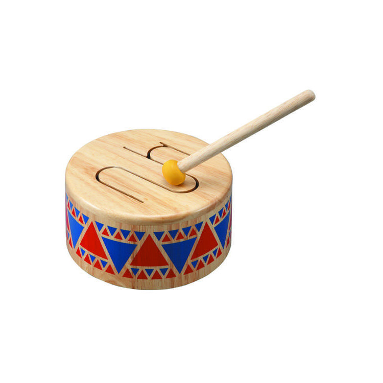 Tambour en bois et sa baguette Tambour en bois et sa baguette