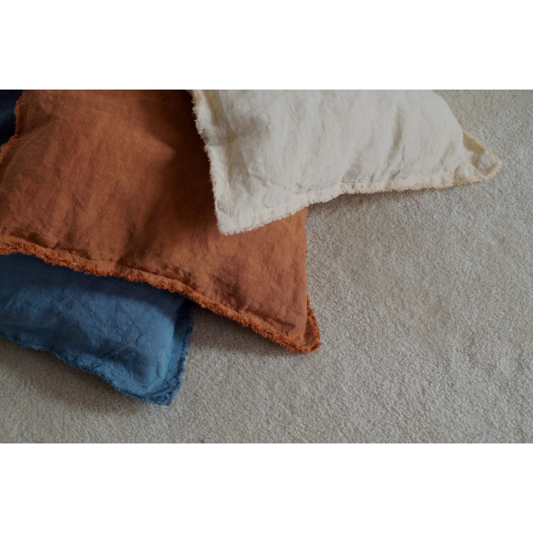 Coussin en lin lavé - rembourrage laine pure