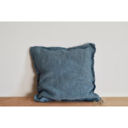 Coussin en lin lavé - rembourrage laine pure