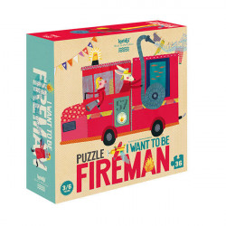 Puzzle : I want to be Fireman 3-6 ans