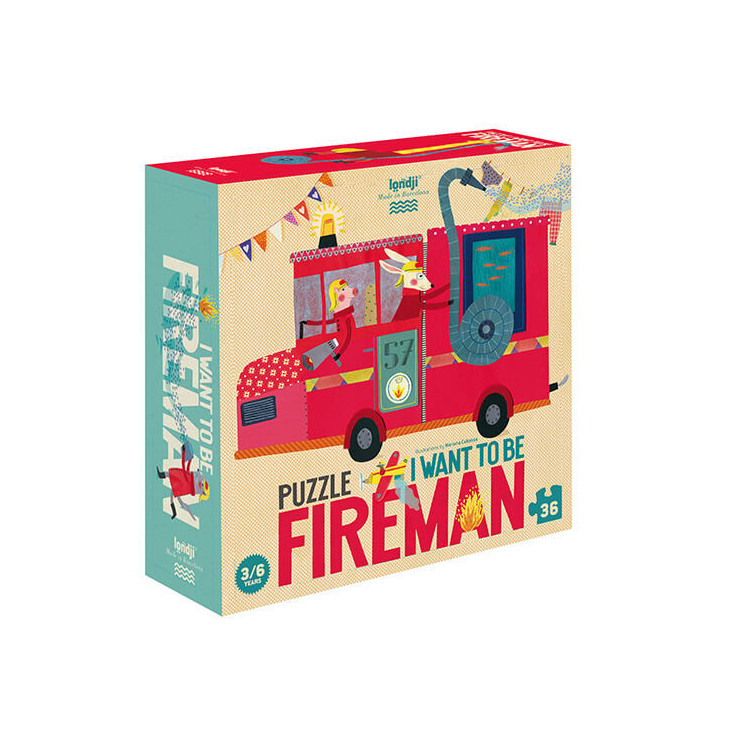 Puzzle : I want to be Fireman 3-6 ans
