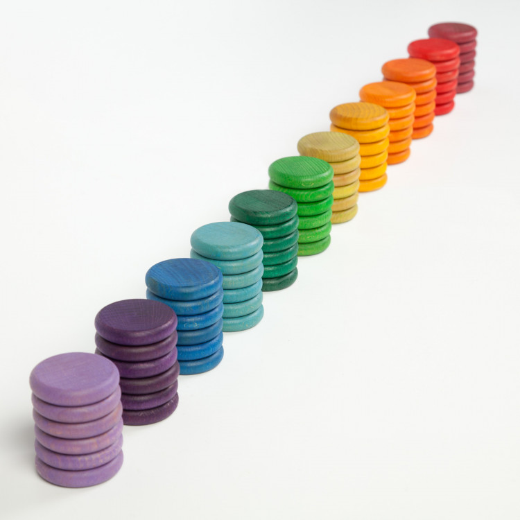 Jeu libre - 72 pièces colorées