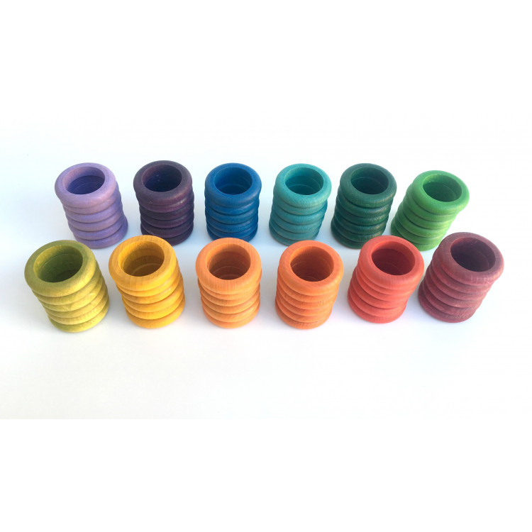 Jeu libre - 72 anneaux colorés