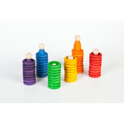 Jeu libre - 6 Nins, 36 anneaux, 18 pièces