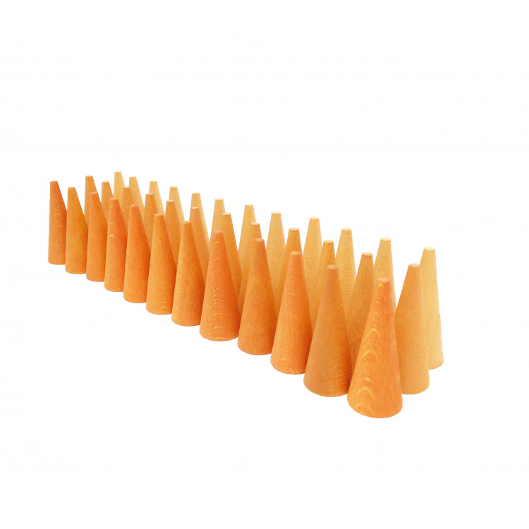 Mandala - 36 petits cônes oranges