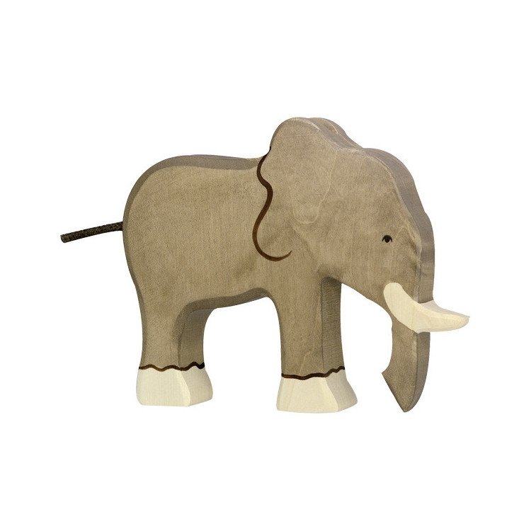 Eléphant – bois peint main