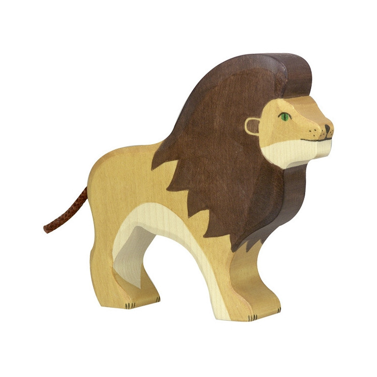 Lion – bois peint main
