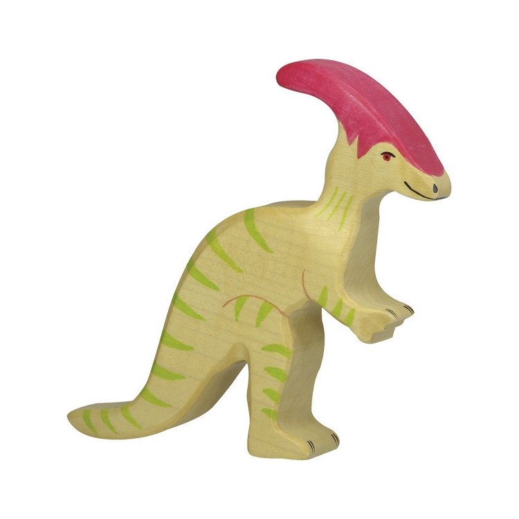 Parasaurolophus - bois peint main Parasaurolophus - bois peint main
