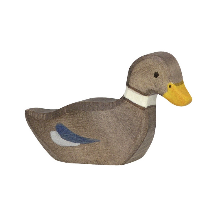 Cane, nageant - bois peint main Cane, nageant - bois peint main