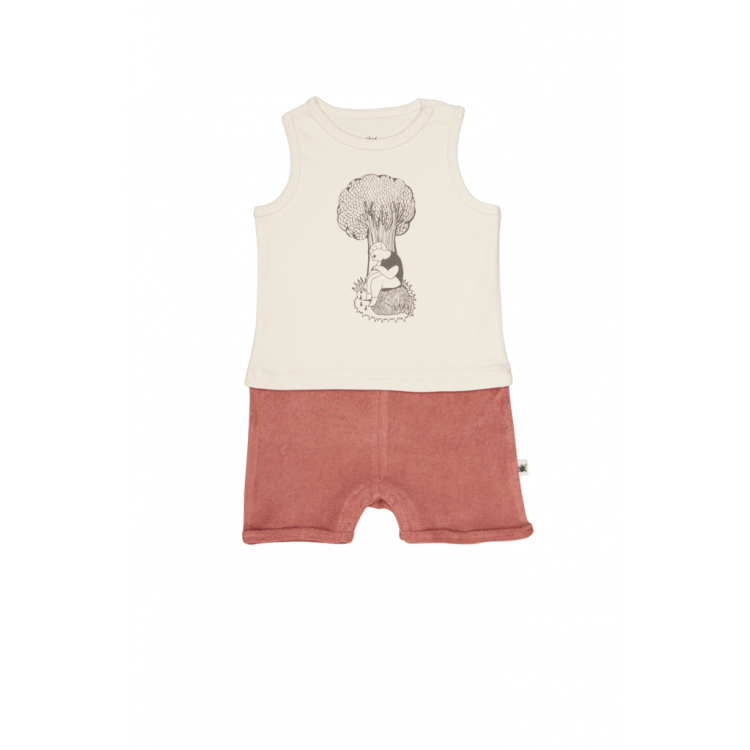 Combishort bébé éponge et jersey "Rabbit" Combishort bébé éponge et jersey "Rabbit"