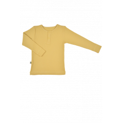 T-shirt henley côtelé à manche longues