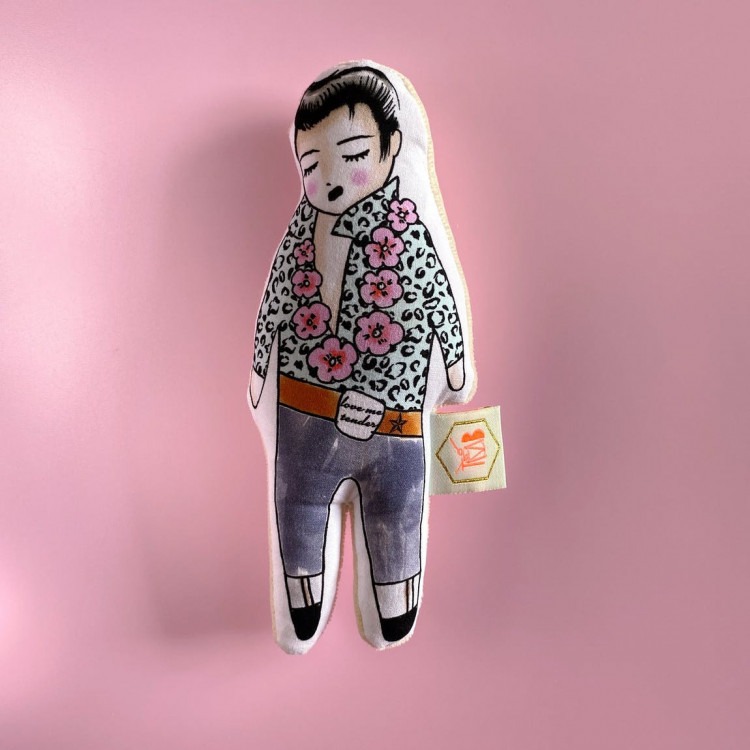 Hochet coussin illustré - Elvis Hochet coussin illustré - Elvis