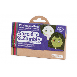 Kit maquillage 3 couleurs "Sorcière et zombie"
