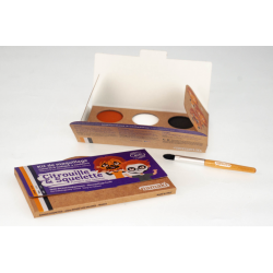 Kit maquillage 3 couleurs "Citrouille et squelette"