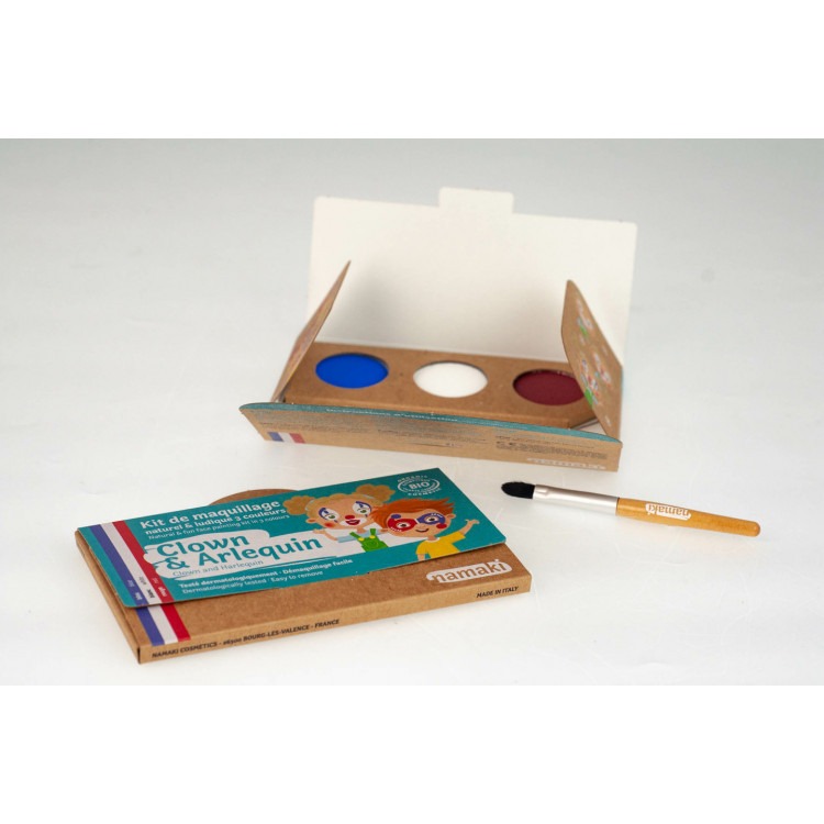 Kit maquillage 3 coul Clown & Arlequin Kit maquillage 3 coul Clown & Arlequin