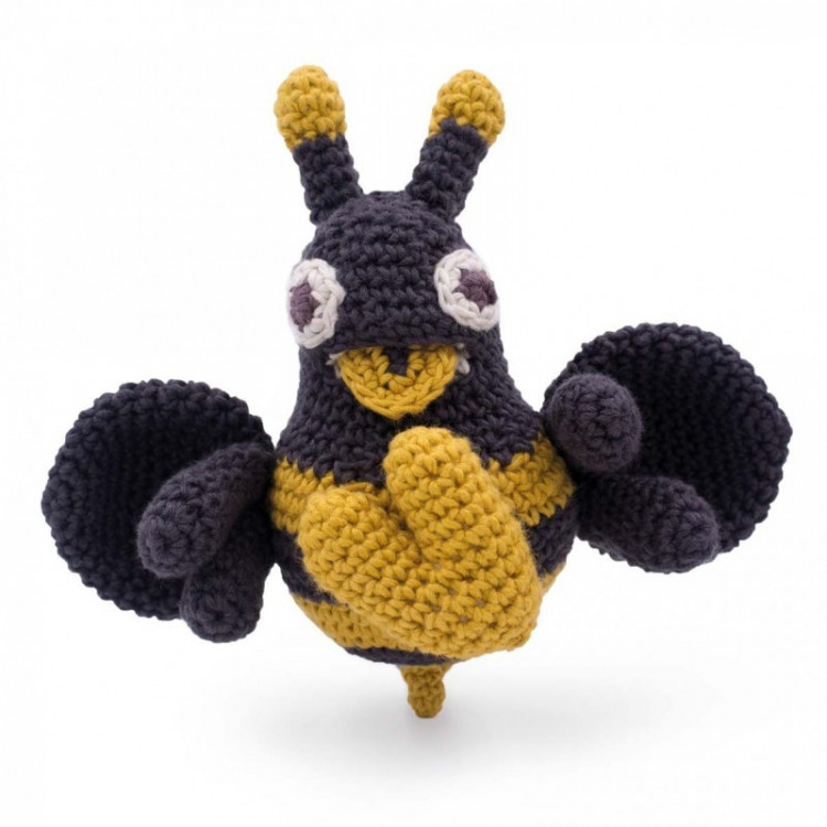 Alby l'abeille - jouet vibrant coton bio Alby l'abeille - jouet vibrant coton bio