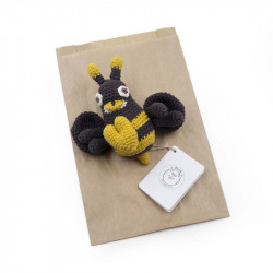 Alby l'abeille - jouet vibrant coton bio
