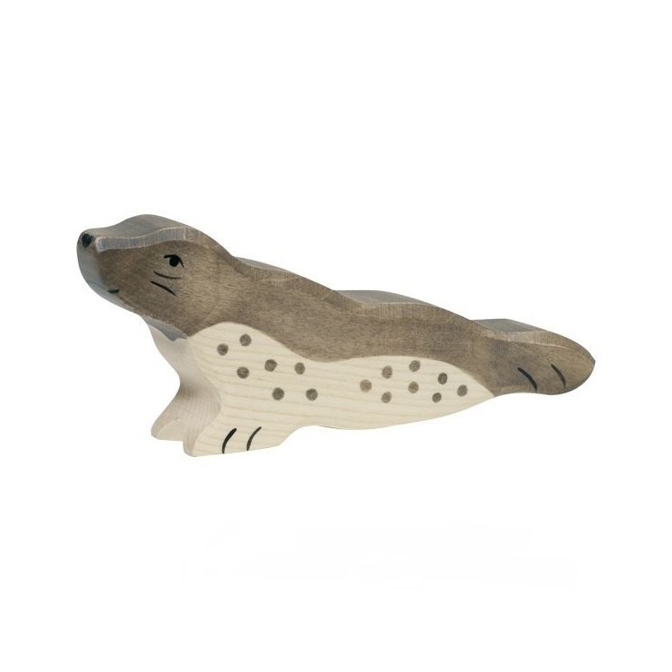 Phoque - bois peint main