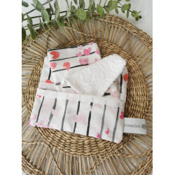 Lot de 4 lingettes lavables + étui Amour