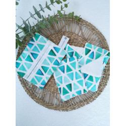 Lot de 4 lingettes lavables + étui Aquar
