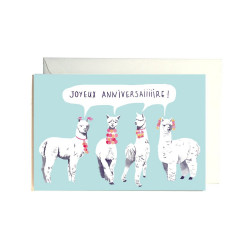 Carte anniversaire - Lamas