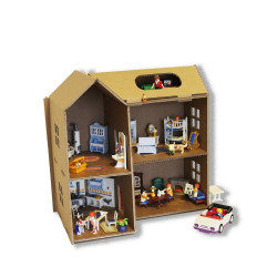 Maison de poupée durable en carton