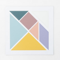 Puzzle magnétique - Tangram pastel