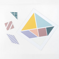 Puzzle magnétique - Tangram pastel