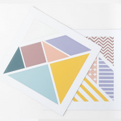 Puzzle magnétique - Tangram pastel