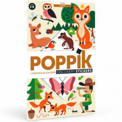 Poster géant + 60 stickers - La forêt