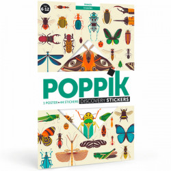Poster géant + 44 stickers - Insectes